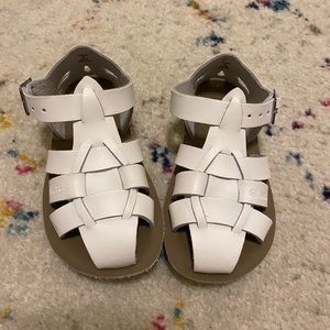 Sun San Shark white toddler girl sandals 8